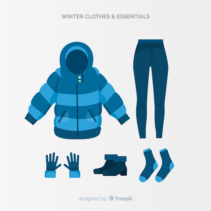 Vector gratuito colección de ropa y básicos de invierno