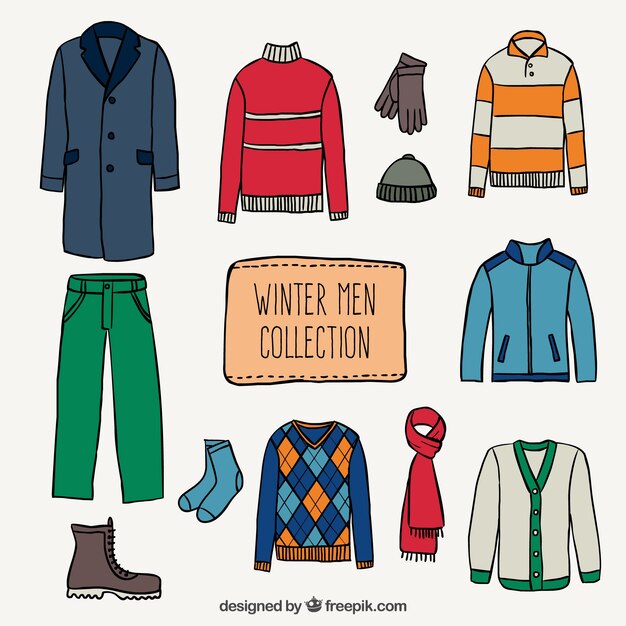 Colección de ropa de hombres de invierno