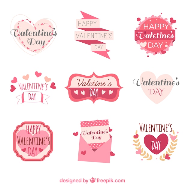 Vector gratuito colección rosa de elementos para san valentin