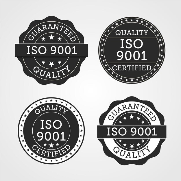 Colección de sellos de certificación iso