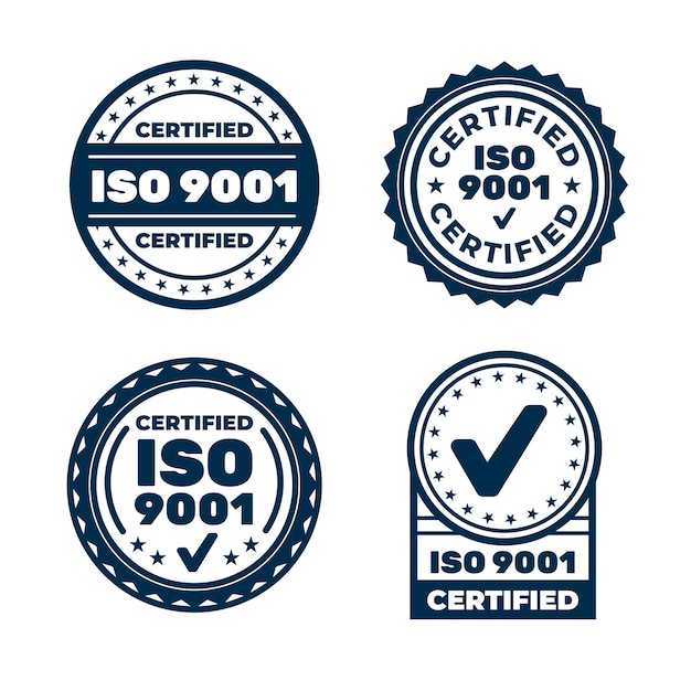 Colección de sellos de certificación iso