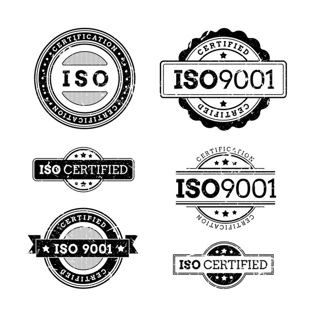 Colección de sellos de certificación iso