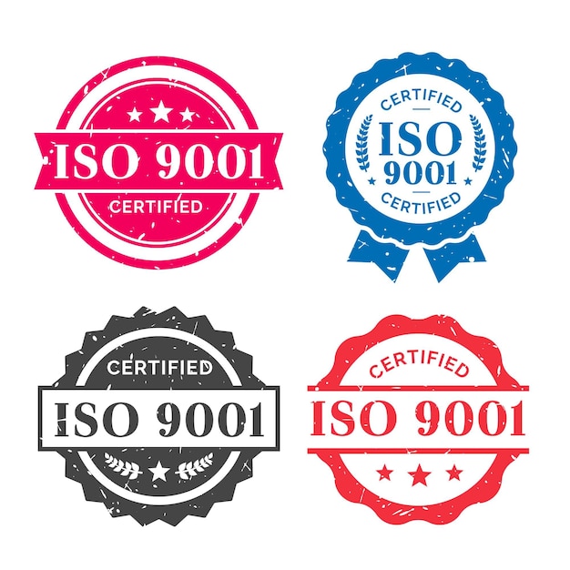 Colección de sellos de certificación iso