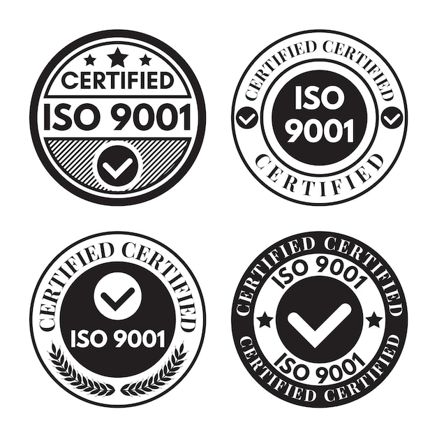 Colección de sellos de certificación iso