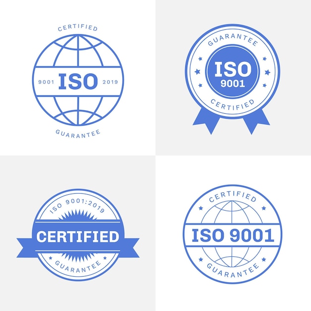 Colección de sellos de certificación iso