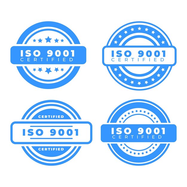 Colección de sellos de certificación iso