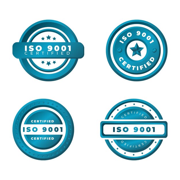 Colección de sellos de certificación iso