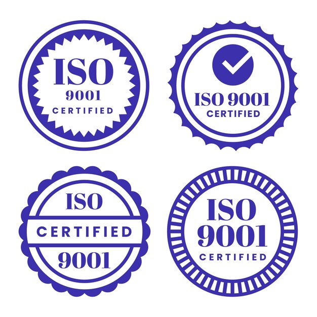 Colección de sellos de certificación iso