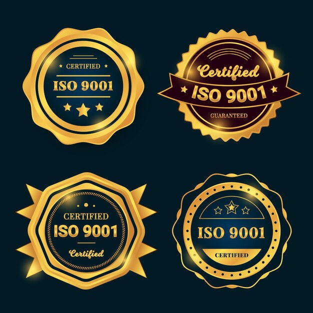 Colección de sellos de certificación iso