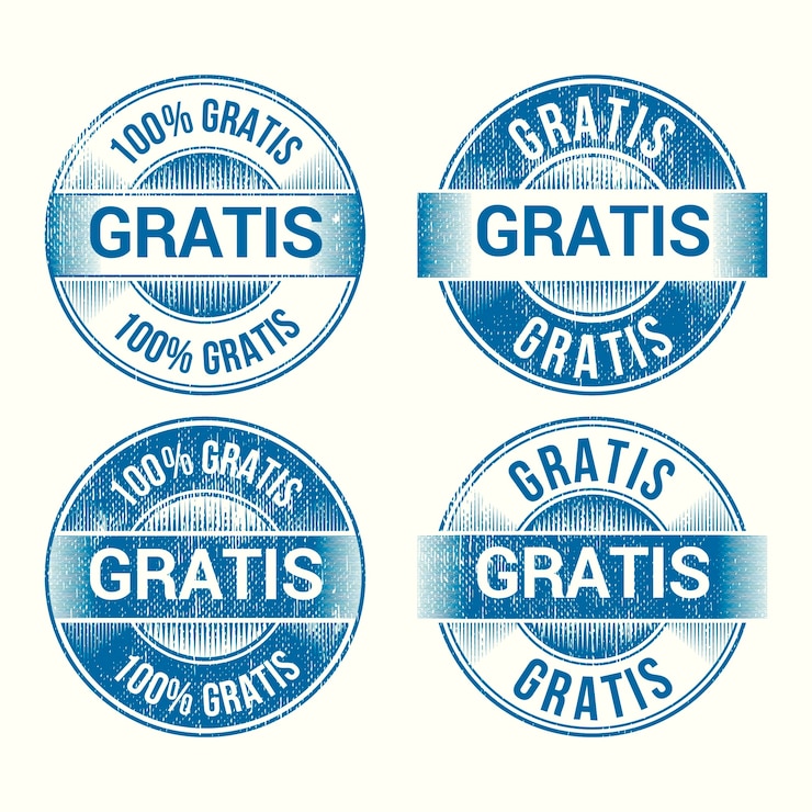 Vector gratuito colección de sellos gratis dibujados a mano