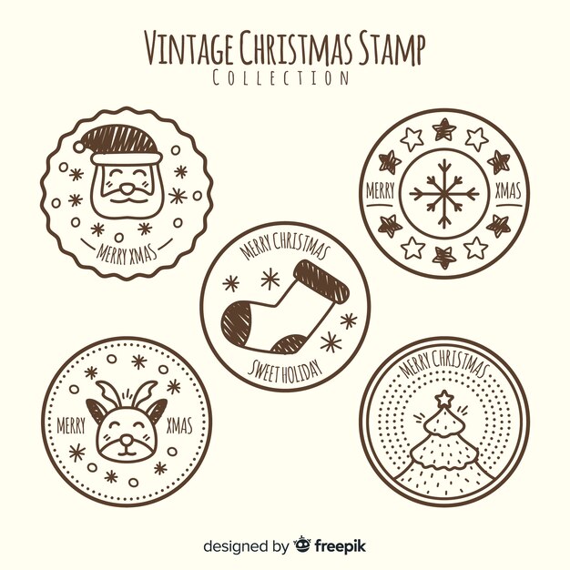 Colección sellos navidad vintage