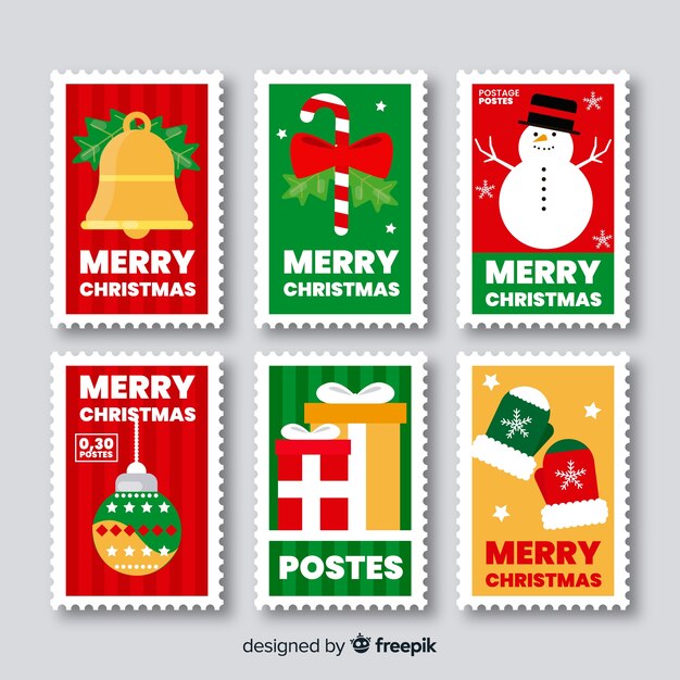 Colección de sellos de navidad 