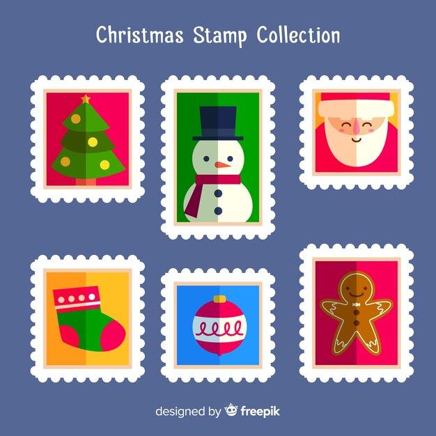 Colección de sellos navideños