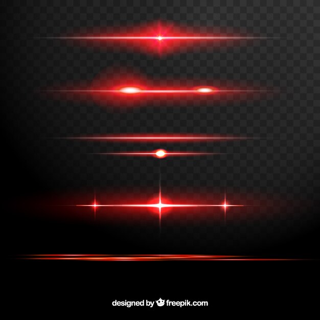 Colección de separadores de destello de lente rojo