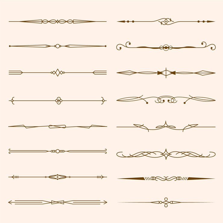 Vector gratuito colección de separadores ornamentales caligráficos