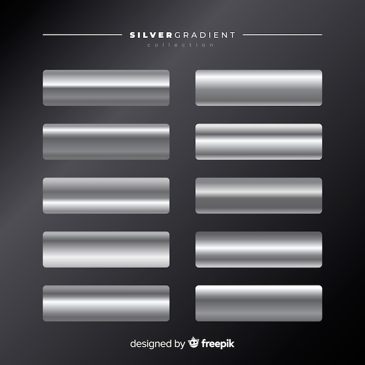 Vector gratuito colección silver gradient
