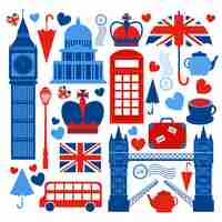 Vector gratuito colección de símbolos de londres