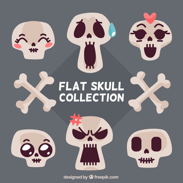 Colección de simpáticas calaveras 
