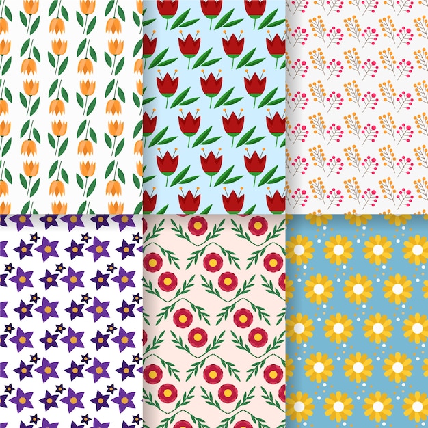 Colección spring pattern en diseño plano