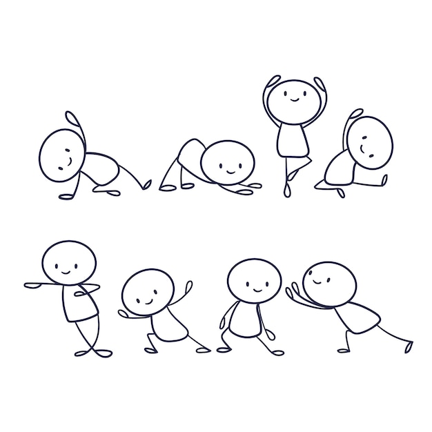 Colección stickman dibujados a mano