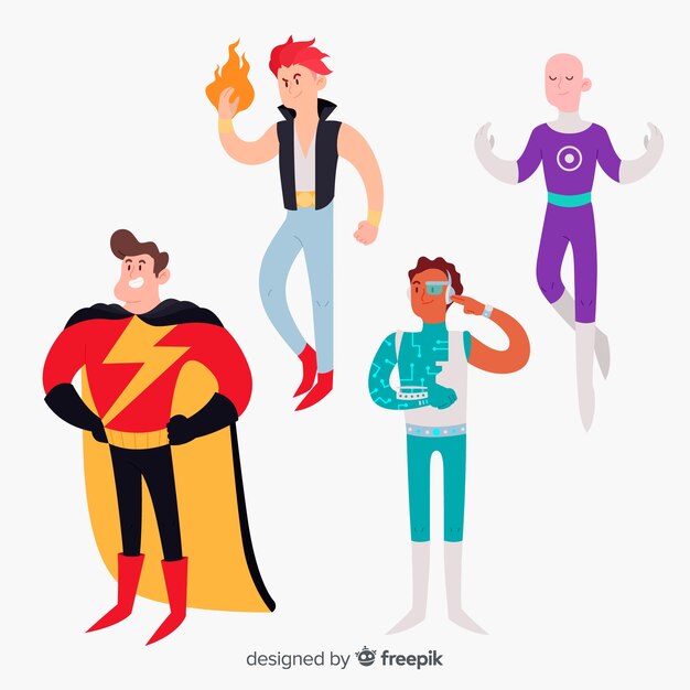 Colección de superheroes masculinos
