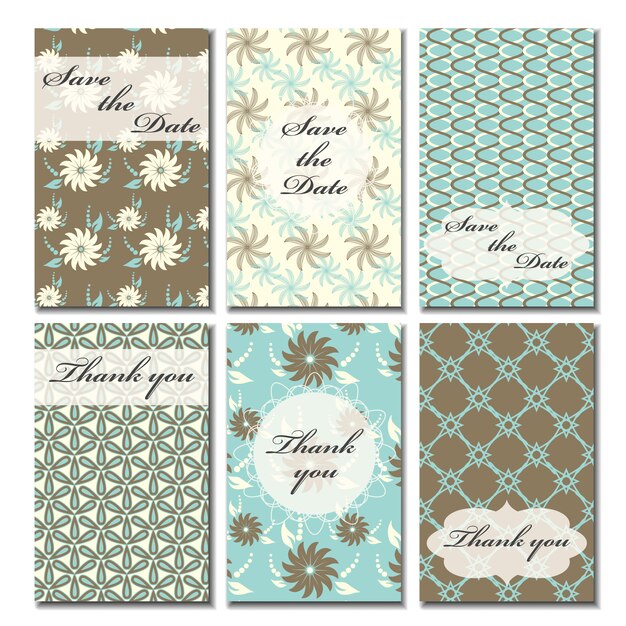 Colección de tarjetas de boda