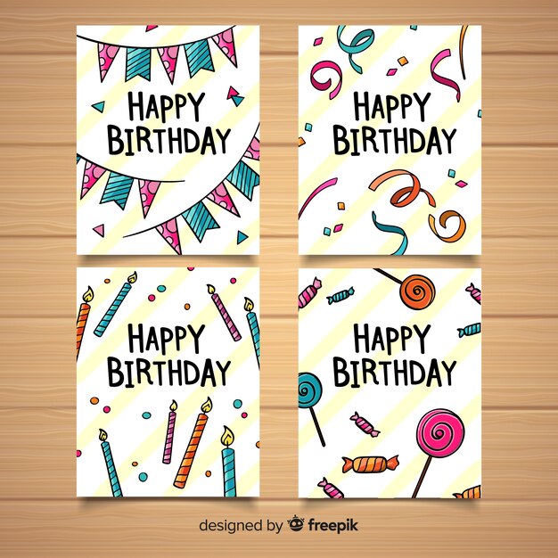 Colección de tarjetas de cumpleaños