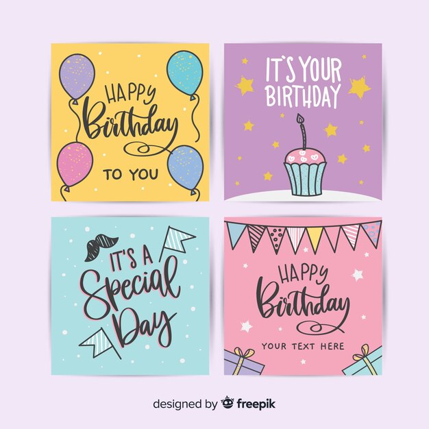 Colección de tarjetas de cumpleaños