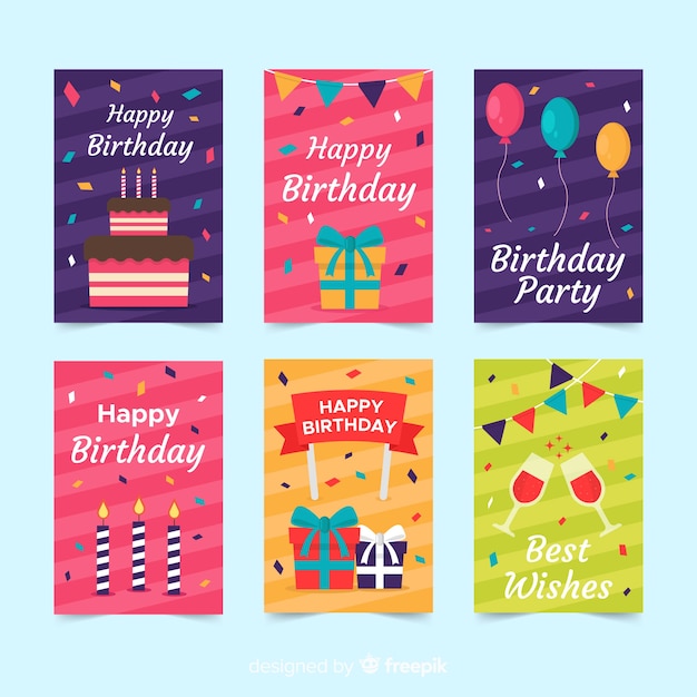 Colección de tarjetas de cumpleaños