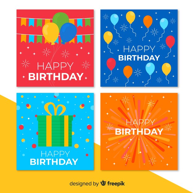 Colección de tarjetas de cumpleaños