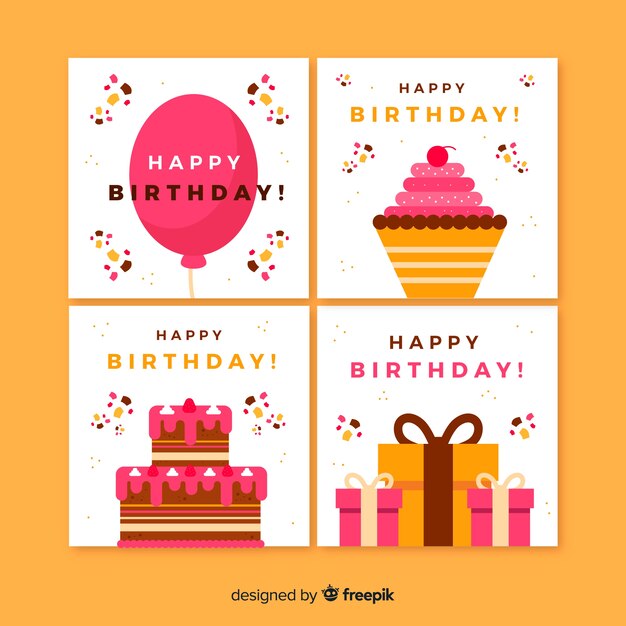 Colección de tarjetas de cumpleaños