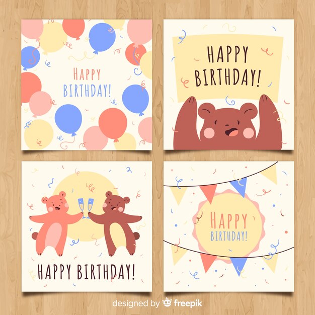 Colección de tarjetas de cumpleaños