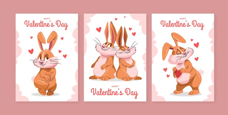 Vector gratuito colección de tarjetas de felicitación para el día de san valentín