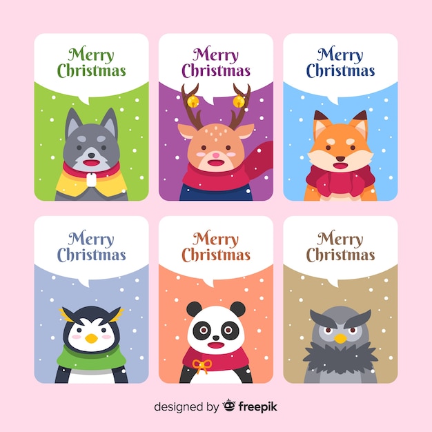 Colección de tarjetas de felicitación de navidad