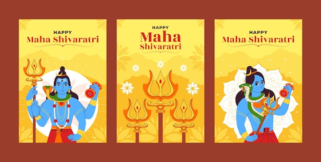 Colección de tarjetas de felicitaciones de Maha Shivratri