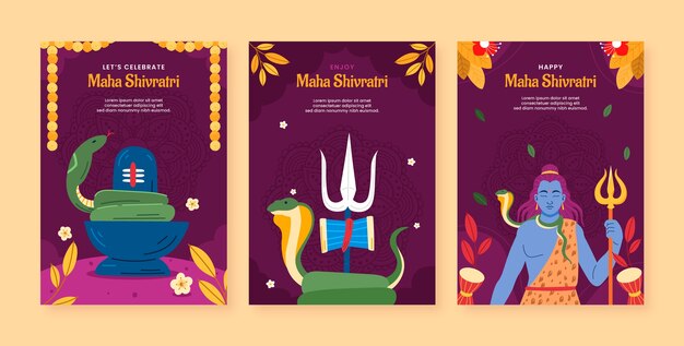 Colección de tarjetas de felicitaciones de Maha Shivratri