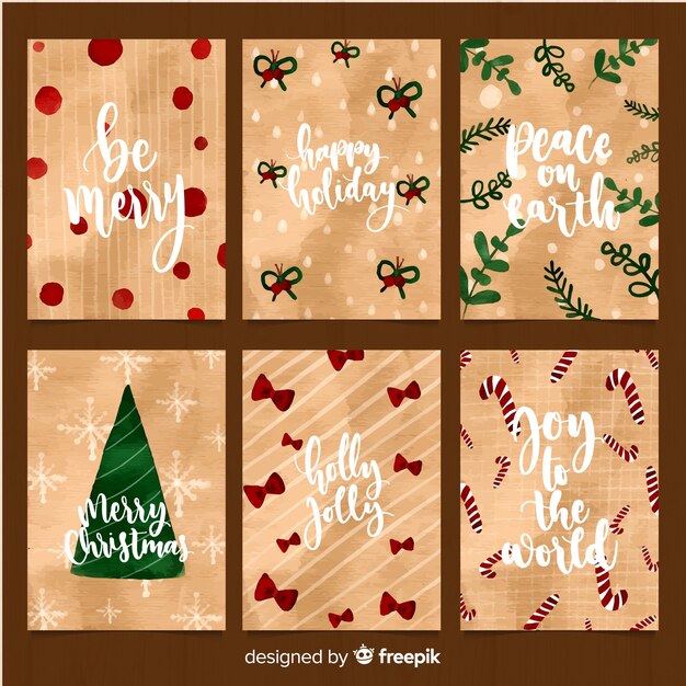 Colección tarjetas mensajes navidad