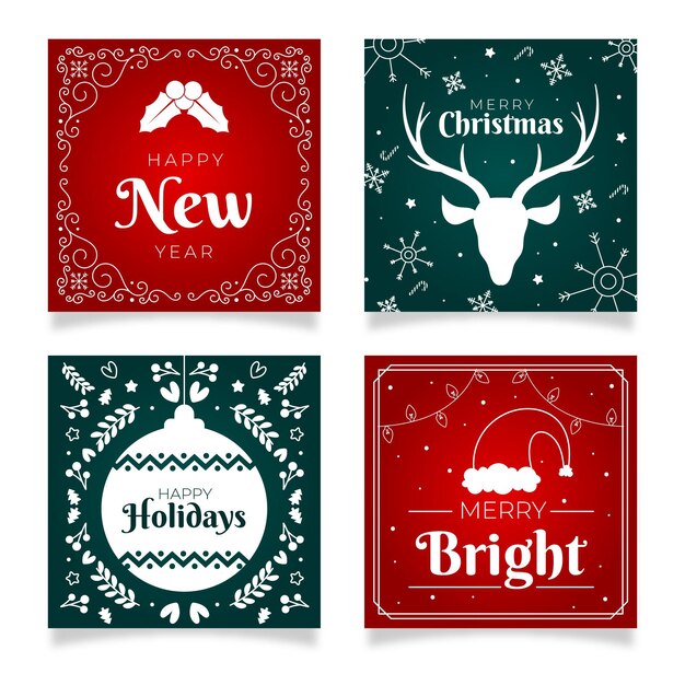 Colección tarjetas navidad y nochevieja