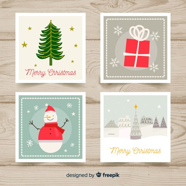 Colección de tarjetas de Navidad