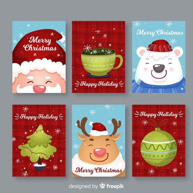 Colección de tarjetas de navidad