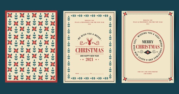 Colección de tarjetas navideñas vintage
