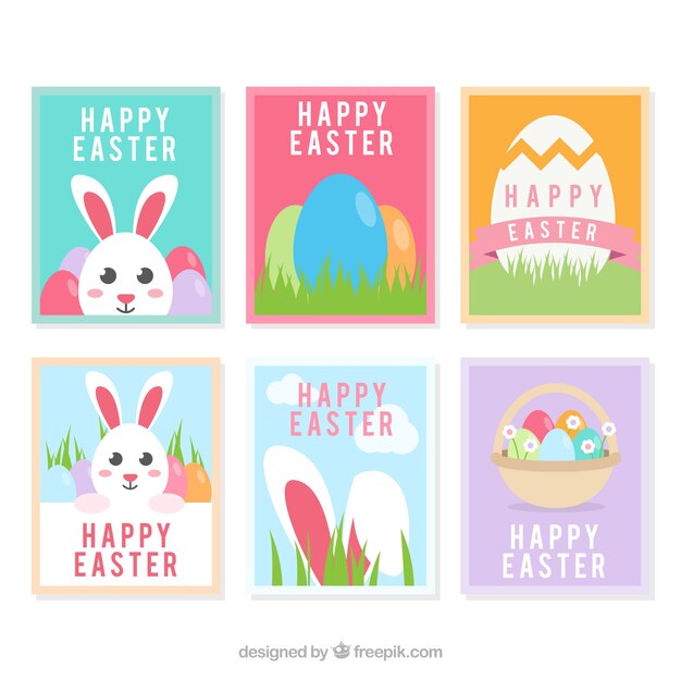 Colección de tarjetas de pascua 