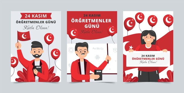 Colección de tarjetas planas 24 kasim