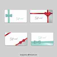 Vector gratuito colección tarjetas de regalo