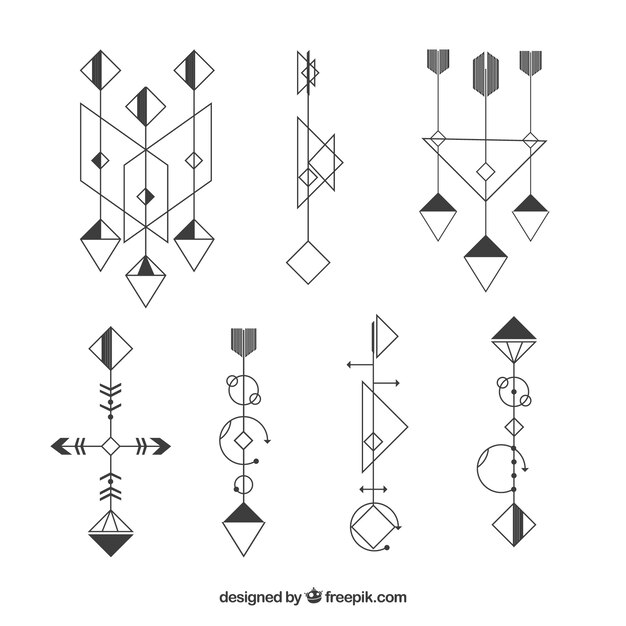 Colección de tatuajes geométricos