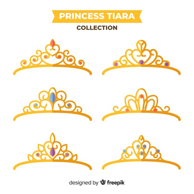 Colección tiaras princesa doradas