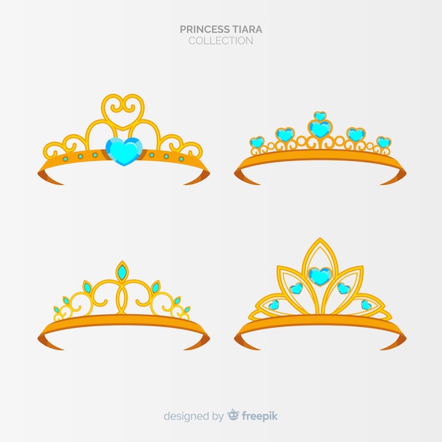 Colección tiaras de princesa doradas
