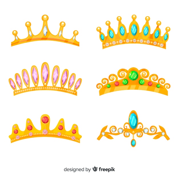 Colección tiaras de princesa doradas