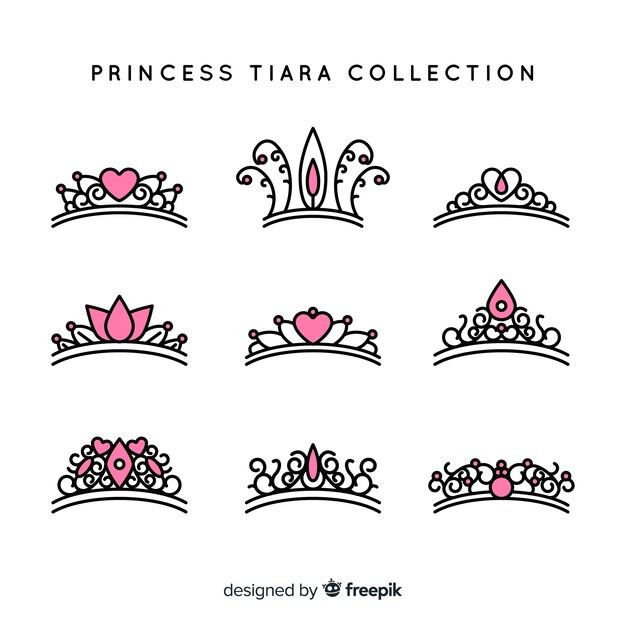 Colección tiaras de princesa planas