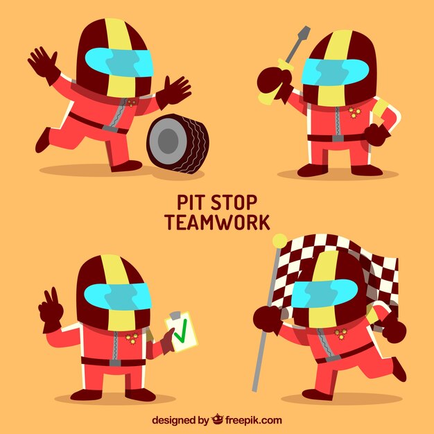 Colección trabajadores pit stop